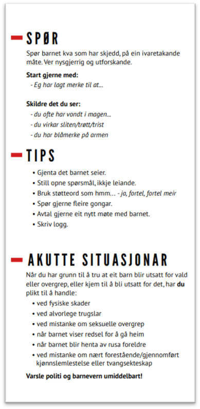 Bilde frå handlingskortet til Krisesenteret for Sunnmøre - Klikk for stort bilete