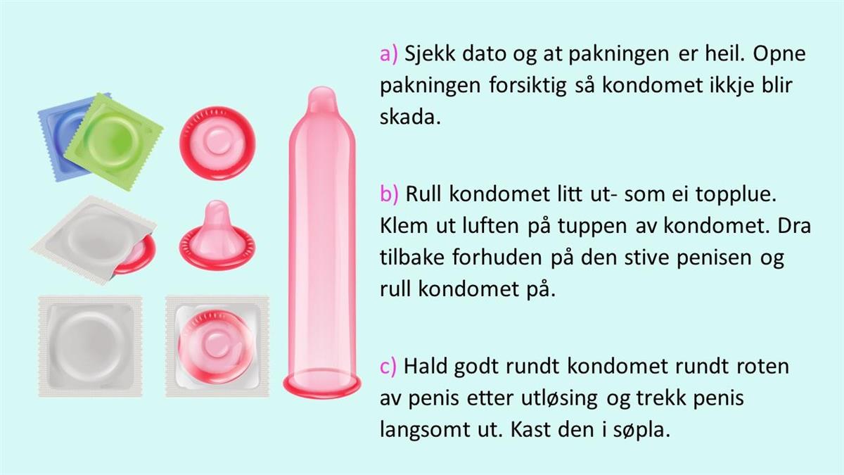 Bruk av kondom. Illustrasjon frå Shutterstock - Klikk for stort bilete